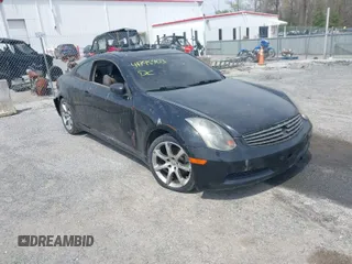 2003 Infiniti G35 Coupe w/Leather with VIN JNKCV54E23M222956, listed as a IAAI auction lot 41995903 with 1 mi miles. Bid and sale history available at carsss.com. Image 1.