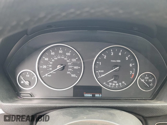 2015 BMW 3 Series 328i with VIN WBA3A5C56FF606517, listed as a Copart auction lot 59388115 with 185,684 mi miles and Salvage title. Bid and sale history available at DreamBid. Image 9.