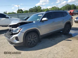 2024 Volkswagen Atlas SE z VIN 1V2JR2CA6RC538030, wystawiony jako Copart lot #58505685 z przebiegiem 32 613 mil mil oraz Szkoda całkowita • Salvage title. Historia ofert i sprzedaży dostępna na DreamBid. Obrazek 1.