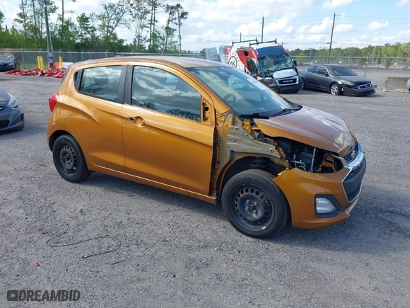 2020 Chevrolet Spark LS with VIN KL8CB6SA7LC408314, listed as a IAAI auction lot 41898587 with 74,419 mi miles. Bid and sale history available at carsss.com. Image 1.