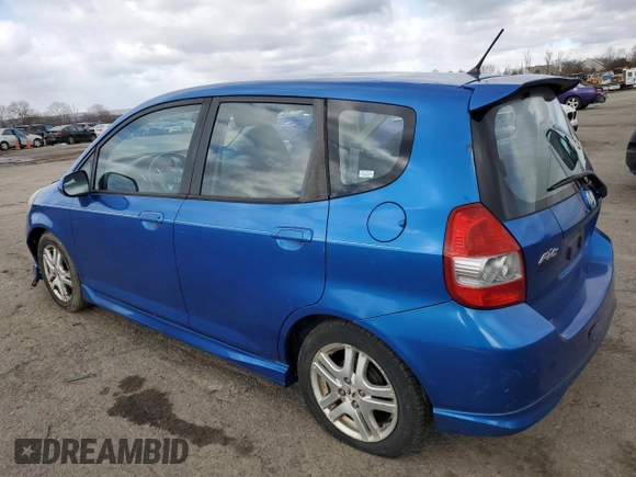 2007 Honda Fit Sport with VIN JHMGD38607S001532, listed as a Copart auction lot 45642795 with 113,651 mi miles and Salvage Title. Bid and sale history available at carsss.com. Image 2.
