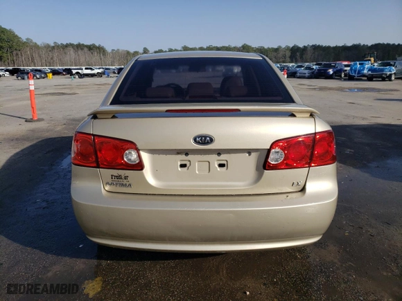 2008 Kia Optima LX with VIN KNAGE123985269767, listed as a Copart auction lot 47660265 with 176,677 mi miles and Salvage Title. Bid and sale history available at carsss.com. Image 6.