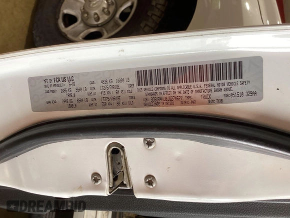 2018 Ram 2500 Tradesman с VIN 3C6UR4HJ8JG274627, выставлен на аукционе IAAI как лот 42575840 с пробегом 152 686 миль миль и . История ставок и продаж доступна на DreamBid. Изображение 28.