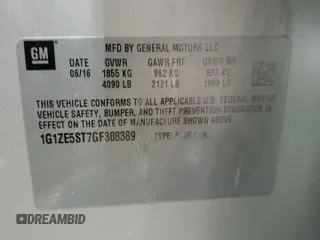 2016 Chevrolet Malibu LT with VIN 1G1ZE5ST7GF308389, listed as a Copart auction lot 79533004 with 143,806 mi miles and Non Repairable. Bid and sale history available at DreamBid. Image 14.