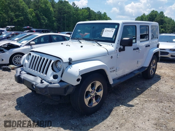 2018 Jeep Wrangler Unlimited Sahara with VIN 1C4BJWEG3JL805263, listed as a IAAI auction lot 42593276 with 96,489 mi miles and . Bid and sale history available at DreamBid. Image 17.