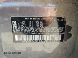 2018 Subaru Legacy Premium with VIN 4S3BNAC63J3041559, listed as a Copart auction lot 64288505 with 88,337 mi miles and Salvage title. Bid and sale history available at DreamBid. Image 12.