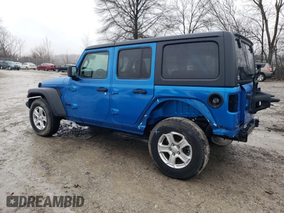2022 Jeep Wrangler Unlimited Sport S with VIN 1C4HJXDG5NW168740, listed as a Copart auction lot 89067635 with 25,646 mi miles and Salvage Title. Bid and sale history available at carsss.com. Image 2.