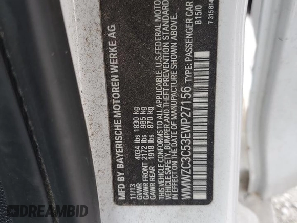 2014 MINI Countryman S with VIN WMWZC3C53EWP27156, listed as a Copart auction lot 59579765 with 159,308 mi miles and Salvage title. Bid and sale history available at DreamBid. Image 12.