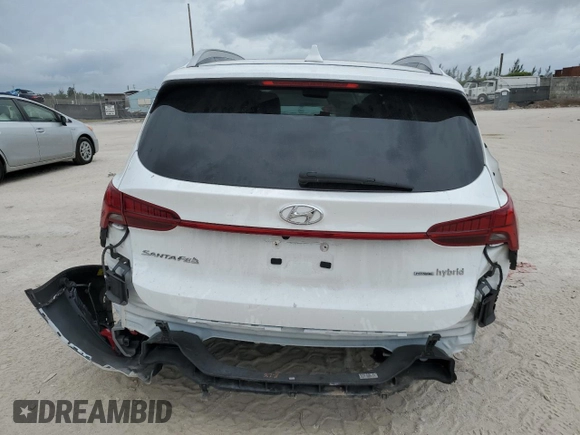 2023 Hyundai Santa Fe Hybrid Limited with VIN 5NMS5DA10PH022423, listed as a Copart auction lot 84305914 with 19,615 mi miles and Non Repairable. Bid and sale history available at carsss.com. Image 6.
