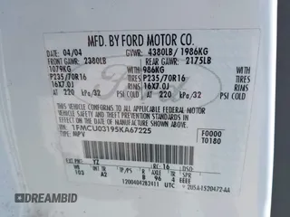 2005 Ford Escape XLT with VIN 1FMCU03195KA67225, listed as a IAAI auction lot 42614934 with 223,473 mi miles and . Bid and sale history available at DreamBid. Image 9.