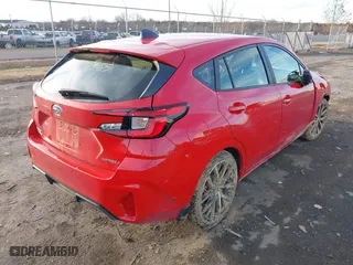 2024 Subaru Impreza Sport with VIN JF1GUAFC0R8343759, listed as a IAAI auction lot 41133565 with 14,196 mi miles. Bid and sale history available at carsss.com. Image 4.