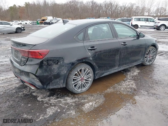 2022 Kia Forte GT with VIN 3KPF44AC1NE438135, listed as a IAAI auction lot 41554755 with 28,433 mi miles. Bid and sale history available at carsss.com. Image 4.