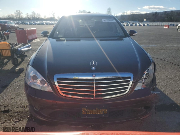 2007 Mercedes-Benz S-Class 5.5L V8 with VIN WDDNG71XX7A060917, listed as a Copart auction lot 46530535 with 147,902 mi miles and Salvage Title. Bid and sale history available at carsss.com. Image 5.