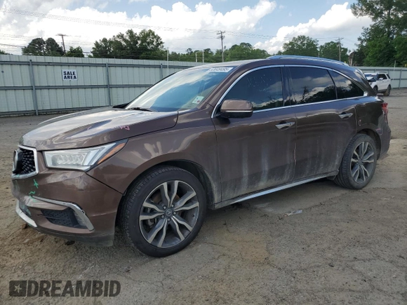 2019 Acura MDX Advance with VIN 5J8YD3H85KL000548, listed as a Copart auction lot 53649495 with 159,229 mi miles and Salvage title. Bid and sale history available at DreamBid. Image 1.