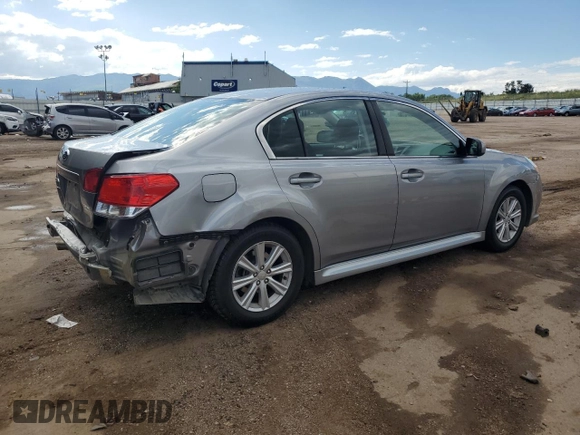 2010 Subaru Legacy Premium All-Weather Anniversary with VIN 4S3BMBF61A3223118, listed as a Copart auction lot 62595565 with 58,770 mi miles and Salvage title. Bid and sale history available at DreamBid. Image 3.