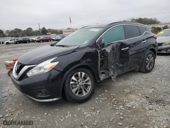 2017 Nissan Murano SL with VIN 5N1AZ2MG4HN199352, listed as a Copart auction lot 86450184 with 106,248 mi miles and Salvage Title. Bid and sale history available at carsss.com. Image 1.