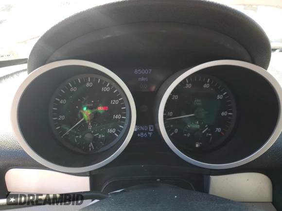 2007 Mercedes-Benz SLK-Class 3.0L with VIN WDBWK54F57F168349, listed as a Copart auction lot 72155834 with 85,007 mi miles and Salvage Title. Bid and sale history available at carsss.com. Image 9.