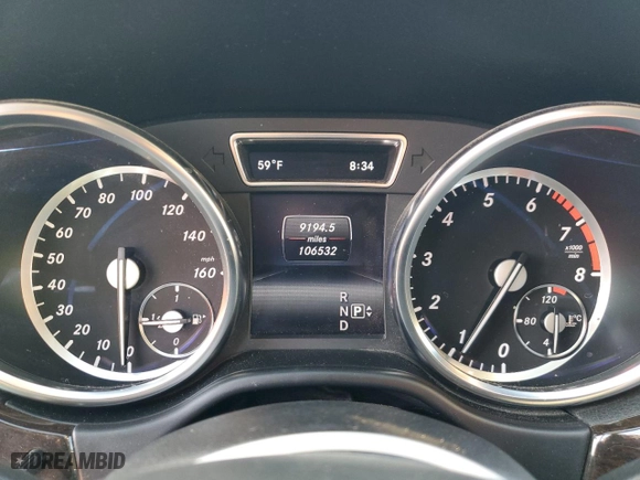 2014 Mercedes-Benz M-Class ML 350 with VIN 4JGDA5HB8EA345730, listed as a Copart auction lot 75442974 with 106,532 mi miles and Salvage Title. Bid and sale history available at carsss.com. Image 9.