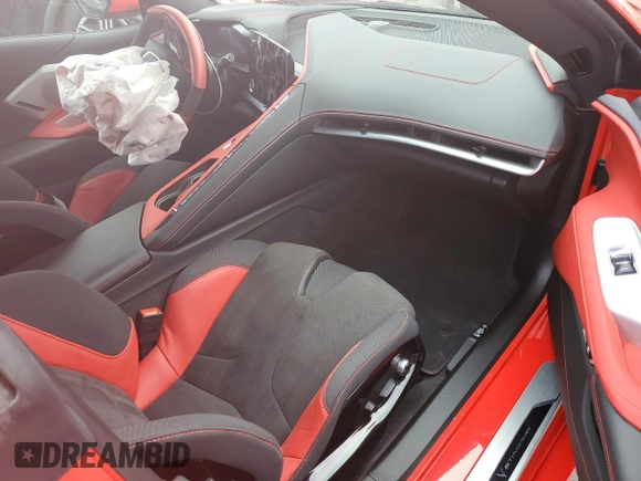 2023 Chevrolet Corvette 2LT with VIN 1G1YB2D44P5116636, listed as a Copart auction lot 86659504 with 2,027 mi miles and Salvage title. Bid and sale history available at DreamBid. Image 8.