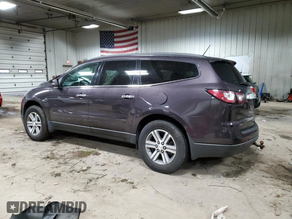 2015 Chevrolet Traverse LT with VIN 1GNKVGKD8FJ170278, listed as a Copart auction lot 57712515 with 61,529 mi miles and Non repairable. Bid and sale history available at DreamBid. Image 2.