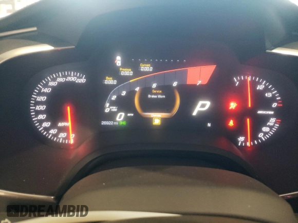 2017 Chevrolet Corvette Z06 1LZ with VIN 1G1YP2D62H5603161, listed as a Copart auction lot 81740534 with 26,922 mi miles and Salvage Title. Bid and sale history available at carsss.com. Image 9.