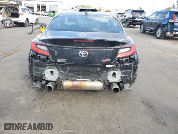 2023 Toyota GR86 with VIN JF1ZNBC19P8763094, listed as a Copart auction lot 42572105 with 13,271 mi miles and Salvage Title. Bid and sale history available at carsss.com. Image 6.