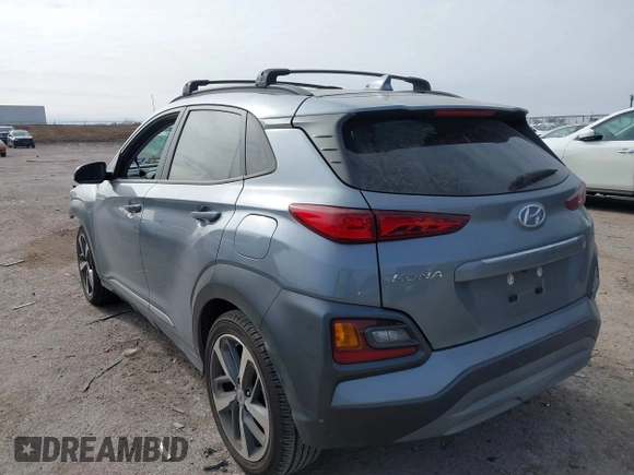 2021 Hyundai Kona Limited with VIN KM8K33A5XMU713252, listed as a IAAI auction lot 41367697 with 42,991 mi miles. Bid and sale history available at carsss.com. Image 3.