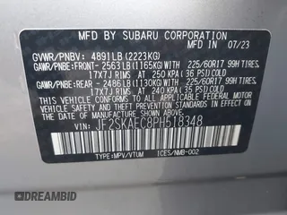 2023 Subaru Forester Premium with VIN JF2SKAEC8PH518348, listed as a IAAI auction lot 41858821 with 13,410 mi miles. Bid and sale history available at carsss.com. Image 9.