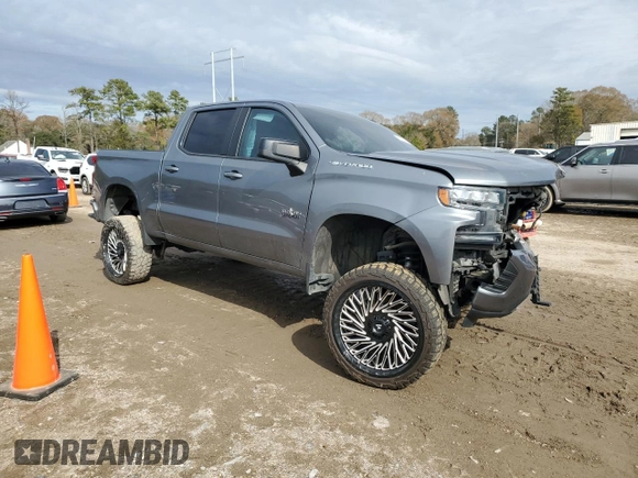 2020 Chevrolet Silverado 1500 RST with VIN 3GCPWDED1LG413612, listed as a Copart auction lot 41828455 with Not Provided miles and Salvage Title. Bid and sale history available at DreamBid. Image 4.