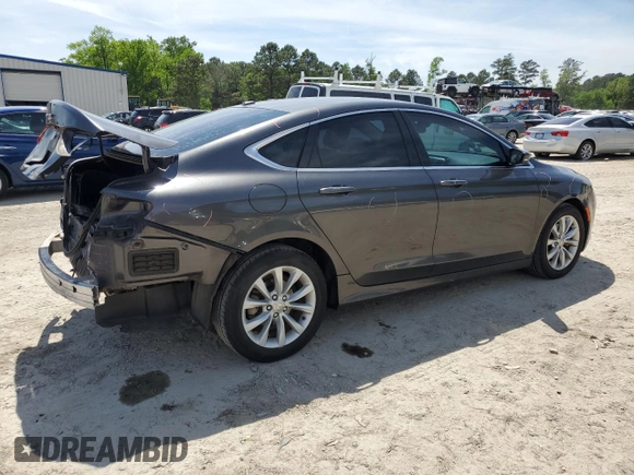 2015 Chrysler 200 C with VIN 1C3CCCCB7FN681230, listed as a Copart auction lot 54155555 with 129,652 mi miles and Clean Title. Bid and sale history available at carsss.com. Image 3.