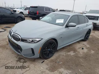 2023 BMW 3 Series 330e with VIN 3MW39FF00P8D57706, listed as a IAAI auction lot 41560259 with 1 mi miles. Bid and sale history available at carsss.com. Image 17.