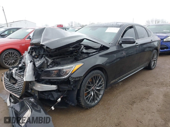 2019 Genesis G80 Sport with VIN KMTFN4JB9KU321079, listed as a IAAI auction lot 41822859 with 71,001 mi miles and . Bid and sale history available at carsss.com. Image 17.