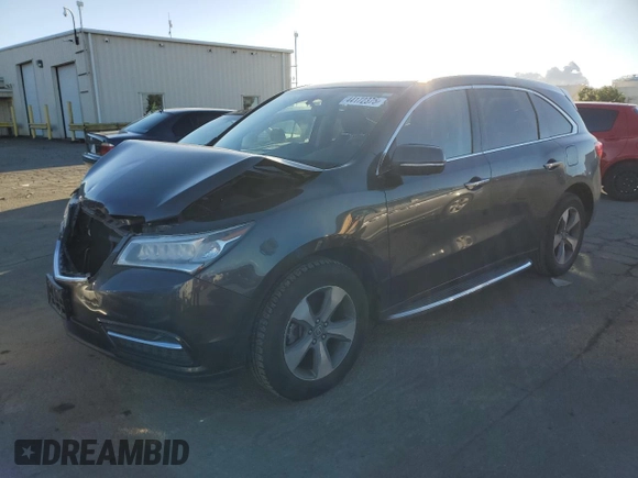 2015 Acura MDX with VIN 5FRYD4H26FB009928, listed as a Copart auction lot 44172375 with 123,644 mi miles and Salvage title. Bid and sale history available at DreamBid. Image 1.