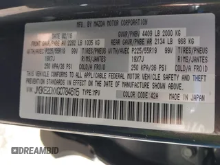 2016 Mazda CX-5 Grand Touring with VIN JM3KE2DYXG0784615, listed as a IAAI auction lot 41846853 with 72,185 mi miles. Bid and sale history available at carsss.com. Image 9.