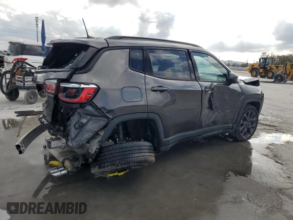 2021 Jeep Compass 80th Anniversary with VIN 3C4NJCEB9MT563622, listed as a Copart auction lot 45379235 with 45,790 mi miles and Non Repairable. Bid and sale history available at carsss.com. Image 3.