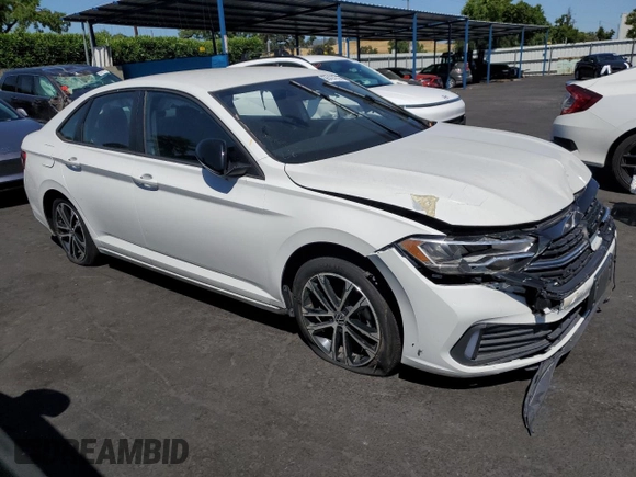 2022 Volkswagen Jetta Sport with VIN 3VWBM7BU6NM019059, listed as a Copart auction lot 56427015 with 17,422 mi miles and Clean title. Bid and sale history available at DreamBid. Image 4.