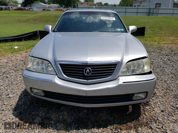 2002 Acura RL with VIN JH4KA96582C006545, listed as a Copart auction lot 61915624 with 159,038 mi miles and Salvage Title. Bid and sale history available at carsss.com. Image 5.