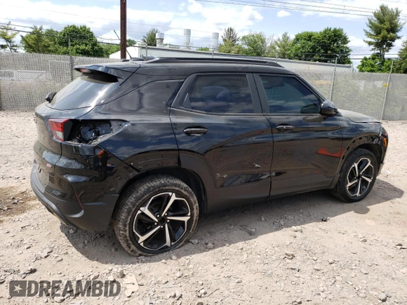 2021 Chevrolet TrailBlazer RS with VIN KL79MUSL4MB123432, listed as a Copart auction lot 54583453 with 21,949 mi miles. Bid and sale history available at carsss.com. Image 3.