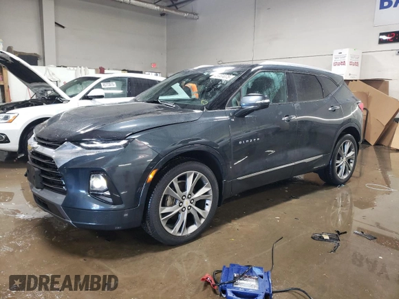 2019 Chevrolet Blazer Premier with VIN 3GNKBFRS7KS702927, listed as a Copart auction lot 45969075 with 34,494 mi miles and Salvage title. Bid and sale history available at DreamBid. Image 1.