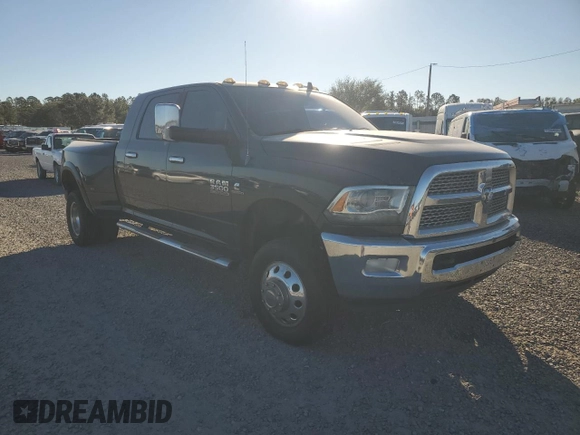 2013 Ram 3500 Laramie with VIN 3C63RRML1DG604435, listed as a Copart auction lot 76452564 with 144,808 mi miles and Salvage Title. Bid and sale history available at carsss.com. Image 1.