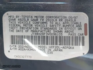 1997 Lexus LS 400 Luxury Sdn with VIN JT8BH28F3V0096105, listed as a IAAI auction lot 40668095 with 144,362 mi miles. Bid and sale history available at carsss.com. Image 9.