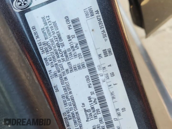 2015 Ford Fiesta SE z VIN 3FADP4BJ2FM161312, wystawiony jako Copart lot #59104495 z przebiegiem 110 583 mil mil oraz Szkoda całkowita • Salvage title. Historia ofert i sprzedaży dostępna na DreamBid. Obrazek 12.