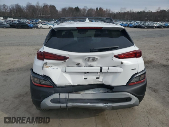2023 Hyundai Kona SEL with VIN KM8K6CAB3PU058949, listed as a Copart auction lot 50837205 with 15,392 mi miles and Salvage Title. Bid and sale history available at carsss.com. Image 6.