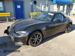 2017 Mazda MX-5 Miata Grand Touring with VIN JM1NDAD79H0120768, listed as a Copart auction lot 56358655 with 39,504 mi miles and Salvage title. Bid and sale history available at DreamBid. Image 1.