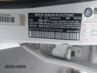 2015 Mercedes-Benz E 350 Sport with VIN WDDHF5KBXFB099488, listed as a IAAI auction lot 41288935 with 81,689 mi miles and . Bid and sale history available at DreamBid. Image 9.