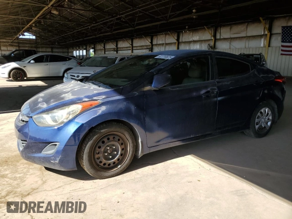 2013 Hyundai Elantra GLS with VIN KMHDH4AE4DU559122, listed as a Copart auction lot 62220825 with 183,220 mi miles and Clean title. Bid and sale history available at DreamBid. Image 1.