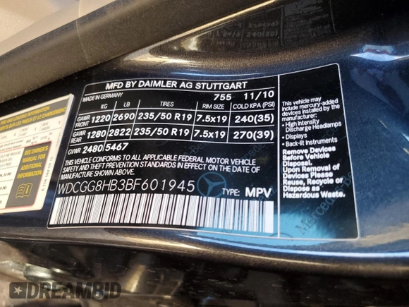 2011 Mercedes-Benz GLK 350 with VIN WDCGG8HB3BF601945, listed as a Copart auction lot 74100154 with 65,537 mi miles and Salvage Title. Bid and sale history available at DreamBid. Image 14.