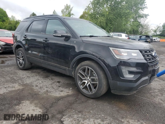 2017 Ford Explorer Sport with VIN 1FM5K8GT6HGE12579, listed as a Copart auction lot 54395055 with 59,955 mi miles and Salvage Title. Bid and sale history available at carsss.com. Image 4.