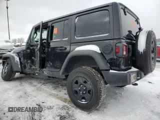 2022 Jeep Wrangler Unlimited Sport S z VIN 1C4HJXDG7NW227321, wystawiony jako Copart lot #45699695 z przebiegiem 25 369 mil mil oraz Szkoda całkowita • Salvage title. Historia ofert i sprzedaży dostępna na DreamBid. Obrazek 2.