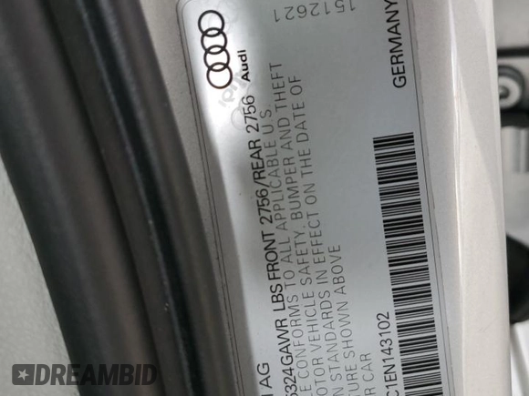 2014 Audi A6 Prestige z VIN WAUHGAFC1EN143102, wystawiony jako Copart lot #53692145 z przebiegiem 101 503 mil mil oraz Szkoda całkowita • Salvage title. Historia ofert i sprzedaży dostępna na DreamBid. Obrazek 13.